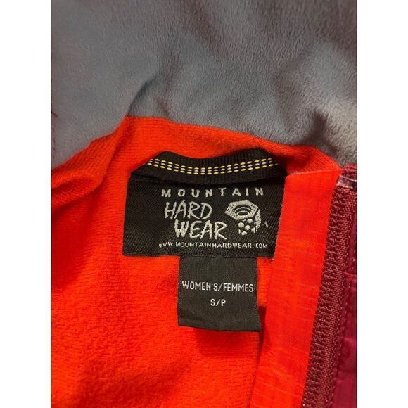 Mountain Hardwear Red Burgundy Nylon Hooded Windbreaker Small - Picture 5 of 6